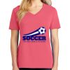 Cotton Women's V-neck Tee sing united test Thumbnail