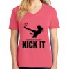 Cotton Women's V-neck Tee sing united test Thumbnail