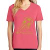 Cotton Women's V-neck Tee sing united test Thumbnail