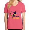 Cotton Women's V-neck Tee sing united test Thumbnail