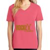 Cotton Women's V-neck Tee sing united test Thumbnail