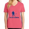 Cotton Women's V-neck Tee sing united test Thumbnail