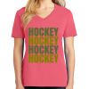 Cotton Women's V-neck Tee sing united test Thumbnail