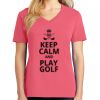 Cotton Women's V-neck Tee sing united test Thumbnail
