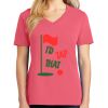 Cotton Women's V-neck Tee sing united test Thumbnail