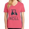 Cotton Women's V-neck Tee sing united test Thumbnail
