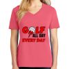 Cotton Women's V-neck Tee sing united test Thumbnail