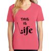 Cotton Women's V-neck Tee sing united test Thumbnail