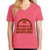 Cotton Women's V-neck Tee sing united test Thumbnail