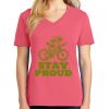 Cotton Women's V-neck Tee sing united test Thumbnail