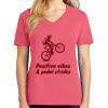 Cotton Women's V-neck Tee sing united test Thumbnail