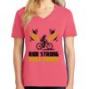 Cotton Women's V-neck Tee sing united test Thumbnail
