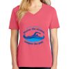Cotton Women's V-neck Tee sing united test Thumbnail