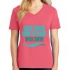 Cotton Women's V-neck Tee sing united test Thumbnail