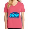 Cotton Women's V-neck Tee sing united test Thumbnail