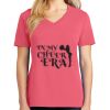 Cotton Women's V-neck Tee sing united test Thumbnail