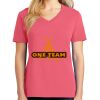 Cotton Women's V-neck Tee sing united test Thumbnail