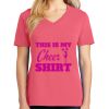 Cotton Women's V-neck Tee sing united test Thumbnail