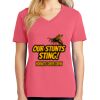 Cotton Women's V-neck Tee sing united test Thumbnail