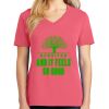 Cotton Women's V-neck Tee sing united test Thumbnail