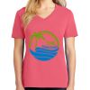 Cotton Women's V-neck Tee sing united test Thumbnail