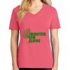 Cotton Women's V-neck Tee sing united test Thumbnail