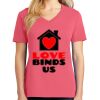 Cotton Women's V-neck Tee sing united test Thumbnail