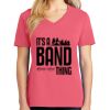 Cotton Women's V-neck Tee sing united test Thumbnail