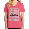 Cotton Women's V-neck Tee sing united test Thumbnail