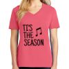 Cotton Women's V-neck Tee sing united test Thumbnail
