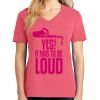 Cotton Women's V-neck Tee sing united test Thumbnail