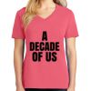 Cotton Women's V-neck Tee sing united test Thumbnail