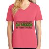 Cotton Women's V-neck Tee sing united test Thumbnail
