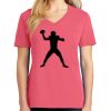 Cotton Women's V-neck Tee sing united test Thumbnail