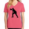 Cotton Women's V-neck Tee sing united test Thumbnail