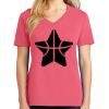Cotton Women's V-neck Tee sing united test Thumbnail