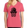 Cotton Women's V-neck Tee sing united test Thumbnail