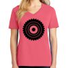 Cotton Women's V-neck Tee sing united test Thumbnail