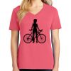 Cotton Women's V-neck Tee sing united test Thumbnail
