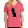 Cotton Women's V-neck Tee sing united test Thumbnail