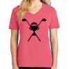 Cotton Women's V-neck Tee sing united test Thumbnail