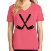 Cotton Women's V-neck Tee sing united test Thumbnail