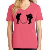 Cotton Women's V-neck Tee sing united test Thumbnail