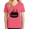Cotton Women's V-neck Tee sing united test Thumbnail