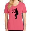 Cotton Women's V-neck Tee sing united test Thumbnail