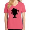 Cotton Women's V-neck Tee sing united test Thumbnail