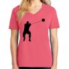 Cotton Women's V-neck Tee sing united test Thumbnail