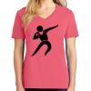 Cotton Women's V-neck Tee sing united test Thumbnail