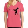 Cotton Women's V-neck Tee sing united test Thumbnail