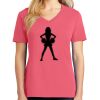 Cotton Women's V-neck Tee sing united test Thumbnail